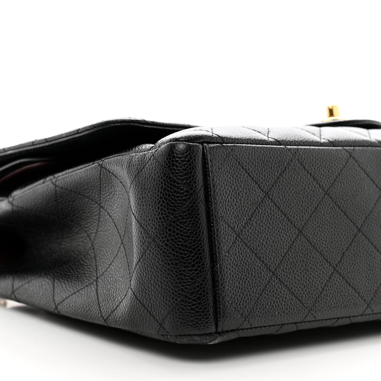 Caviar Quilted Maxi Double Flap Black