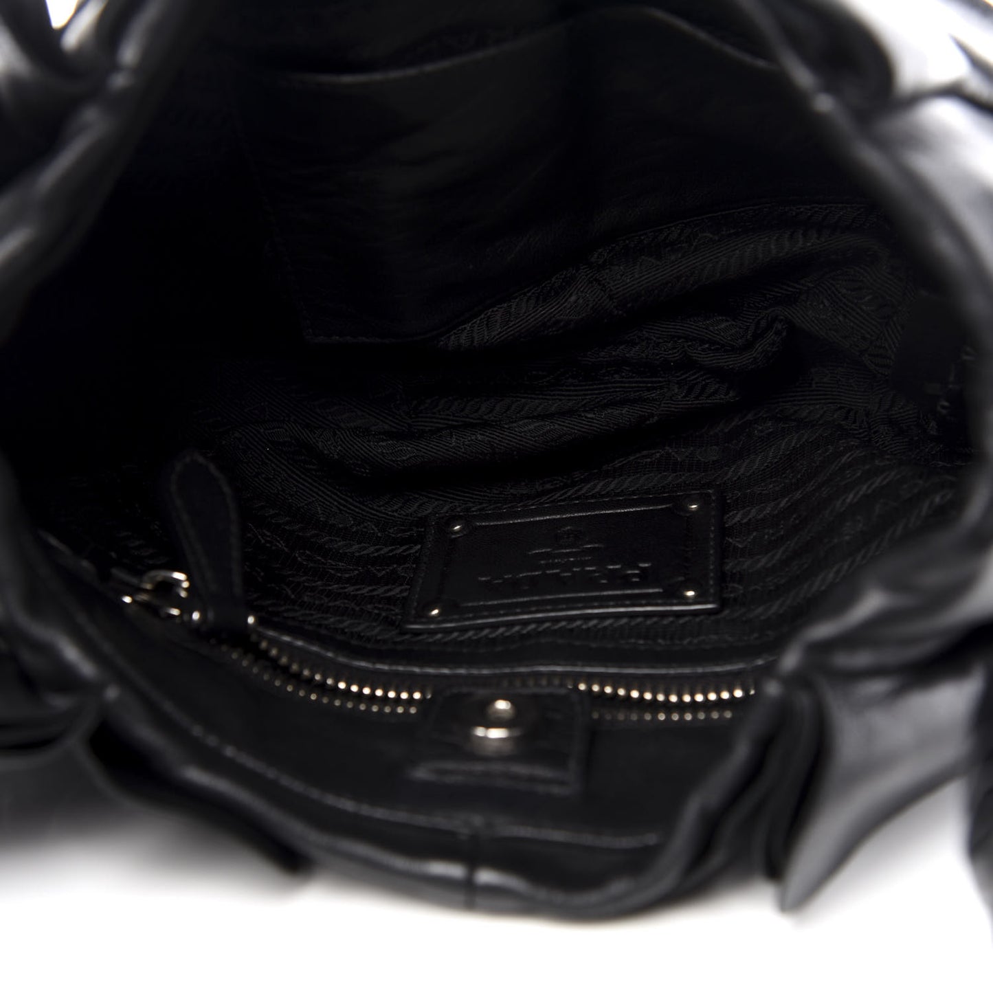 Nappa Mordore Ruffle Shoulder Bag Black