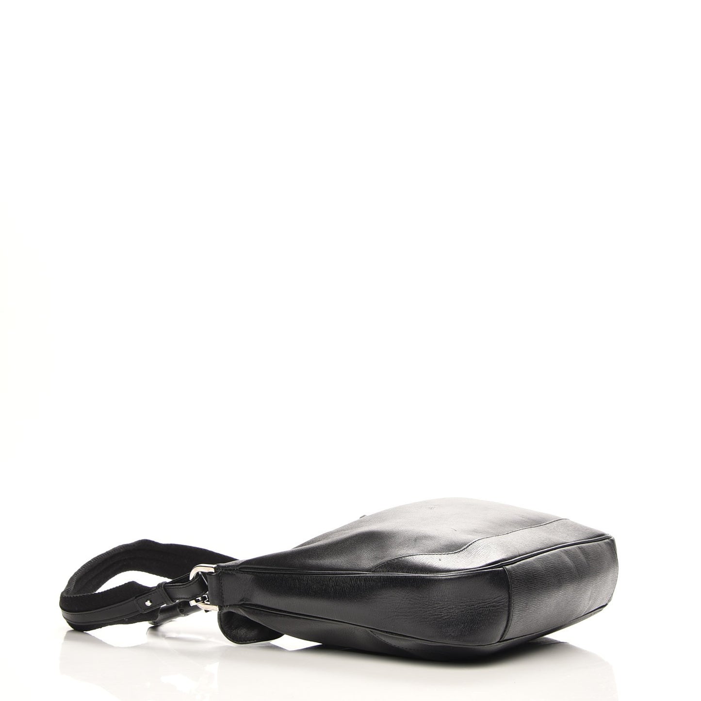 Calfskin Bamboo Top Handle Bag Black