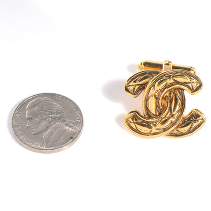 Chanel CC Cufflinks Gold 2 of 6