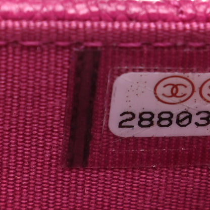 Chanel Caviar Quilted Boy Flap Card Holder Fuchsia 8 of 9