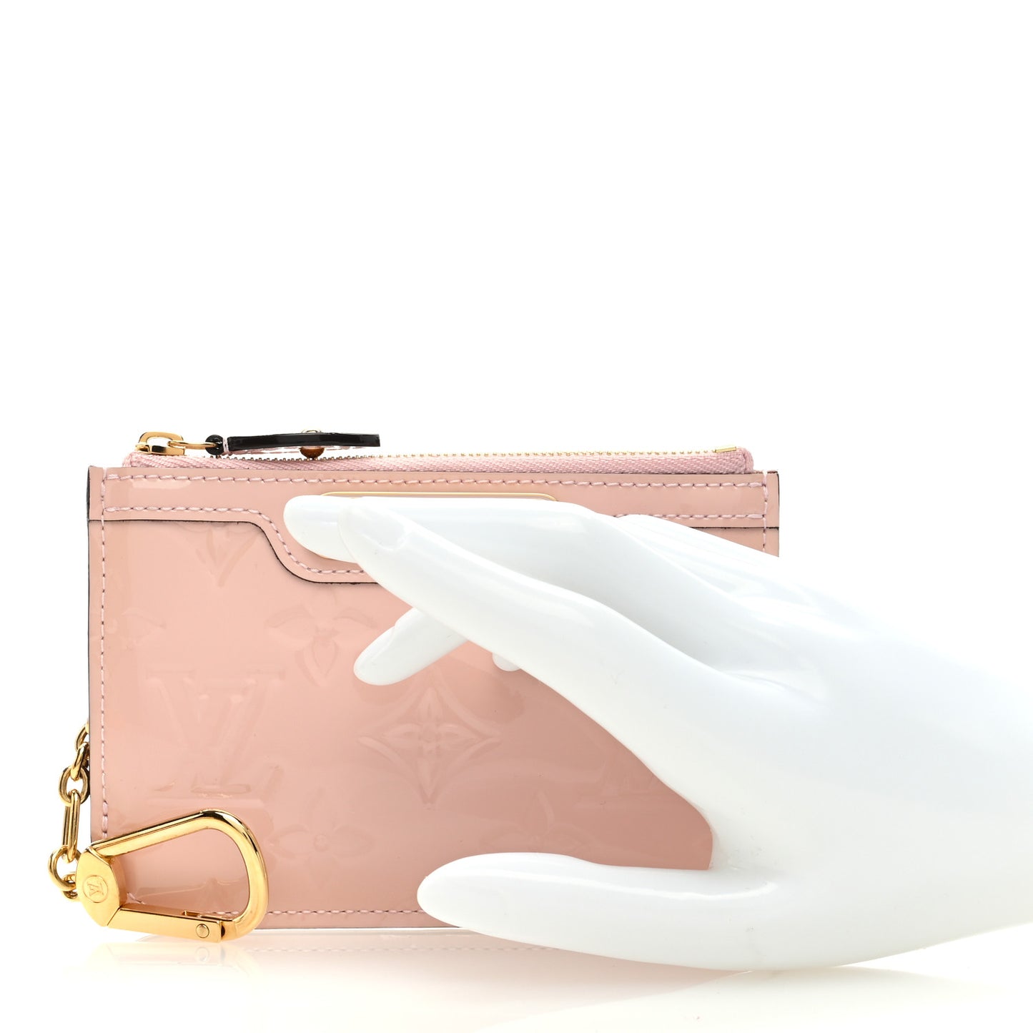 LOUIS VUITTON Vernis Key Pouch Rose Ballerine