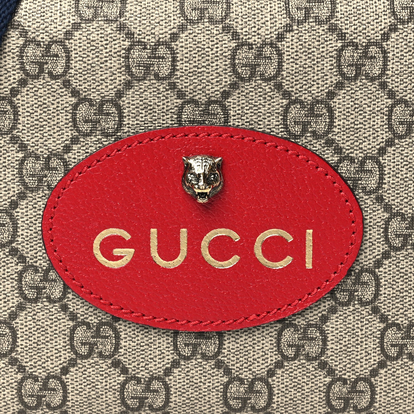 GG Supreme Monogram Web Neo Vintage Shoulder Bag Beige Red