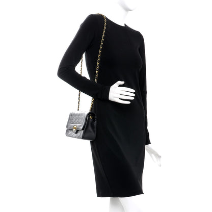 Chanel Lambskin Quilted Small Single Flap Black 2 of 10