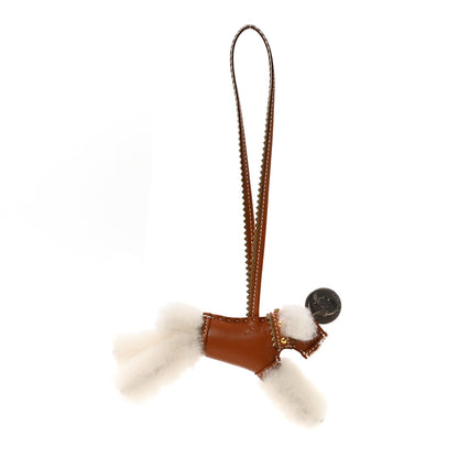 Hermes Milo Lambskin Epsom Shearling Budy Apic Charm Ecru Gold Poussiere 2 of 4