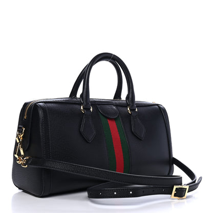 Gucci Textured Dollar Calfskin Web Medium Ophidia Boston Black 2 of 4