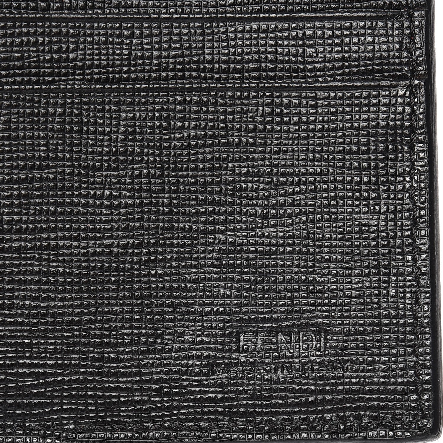 Fendi Vitello Elite Monster Eyes Inlay Bi-Color Wallet Red Multicolor 6 of 6