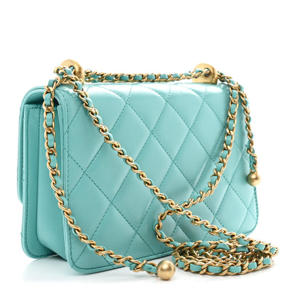 Chanel Calfskin Quilted Mini Perfect Fit Flap Turquoise 3 of 10
