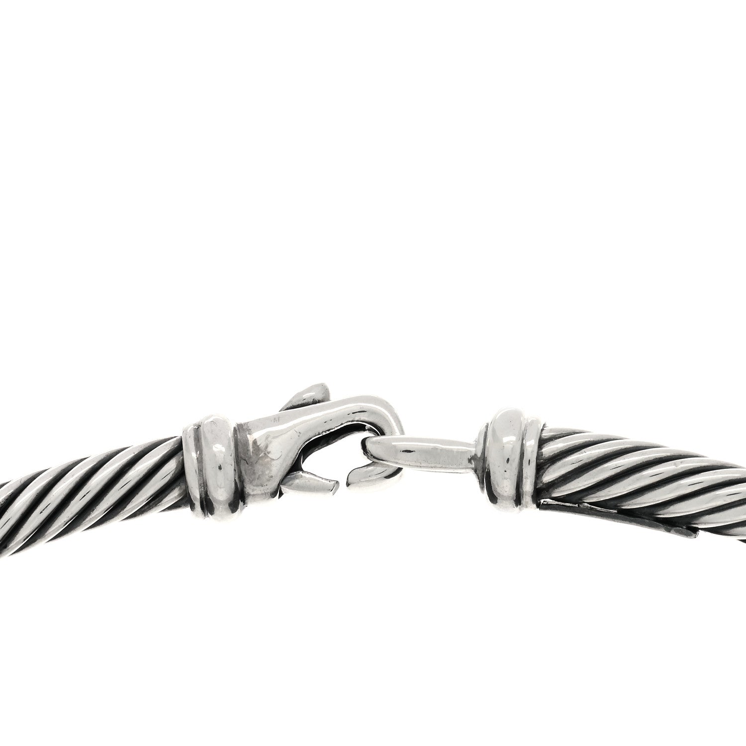 David Yurman Sterling Silver 14K Yellow Gold Pearl Hampton Cable Choker Necklace 4 of 6