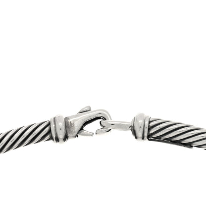 David Yurman Sterling Silver 14K Yellow Gold Pearl Hampton Cable Choker Necklace 4 of 6