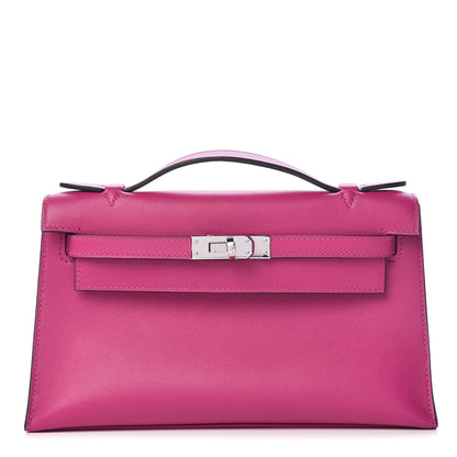 Hermes Swift Kelly Pochette Clutch Rose Pourpre 1 of 28