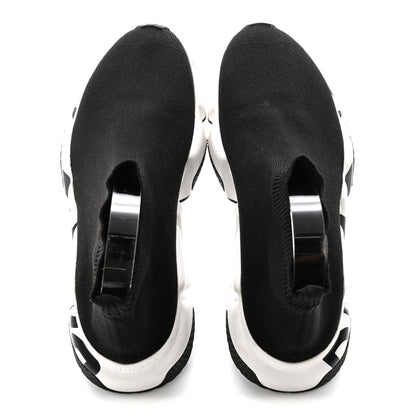 Balenciaga Neoprene Knit Womens Speed Graffiti Sneakers 36 Black White 2 of 9