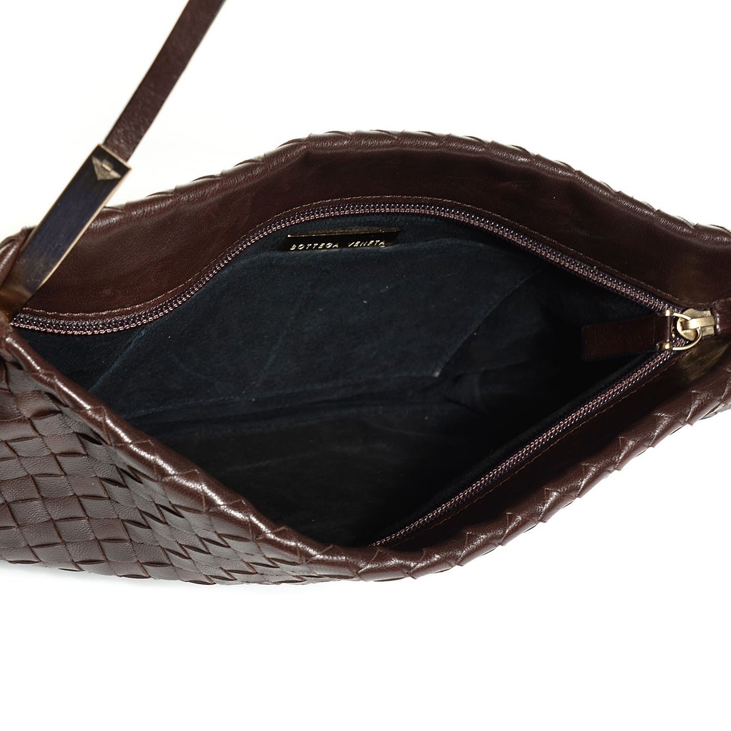 Vintage Nappa Intrecciato Shoulder Bag Ebano