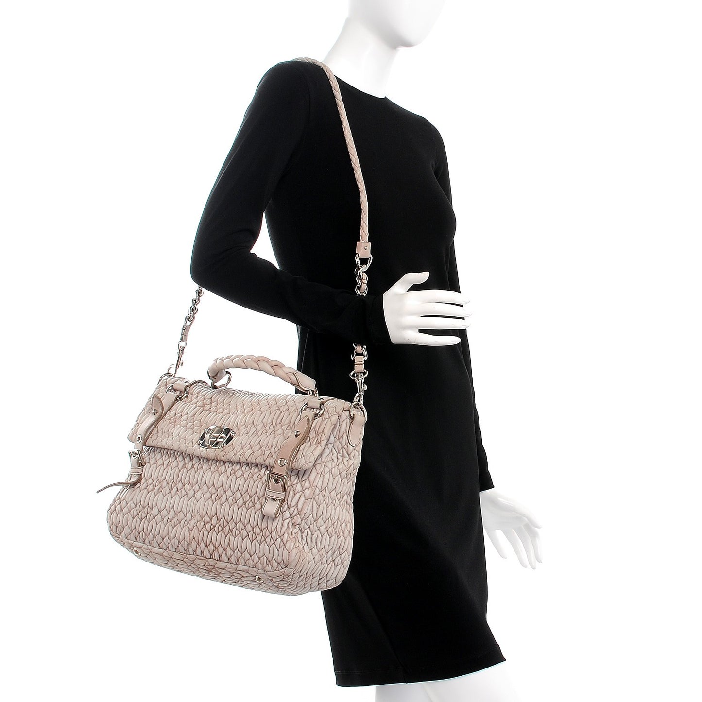 Nappa Matelasse Flap Satchel