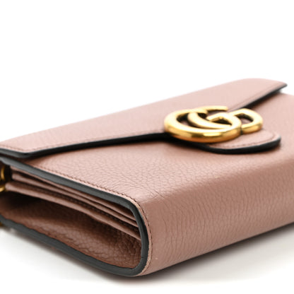 Gucci Cellarius Calfskin GG Marmont Chain Wallet Rosy Phard 8 of 12