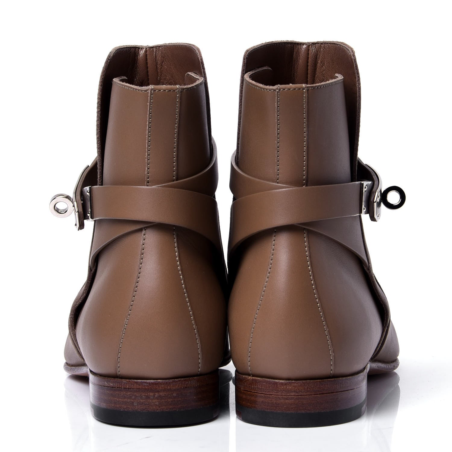 Hermes Calfskin Neo Ankle Boots 39.5 Brun Fume 4 of 6
