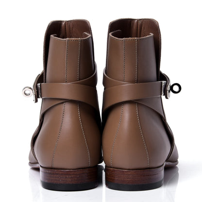 Hermes Calfskin Neo Ankle Boots 39.5 Brun Fume 4 of 6