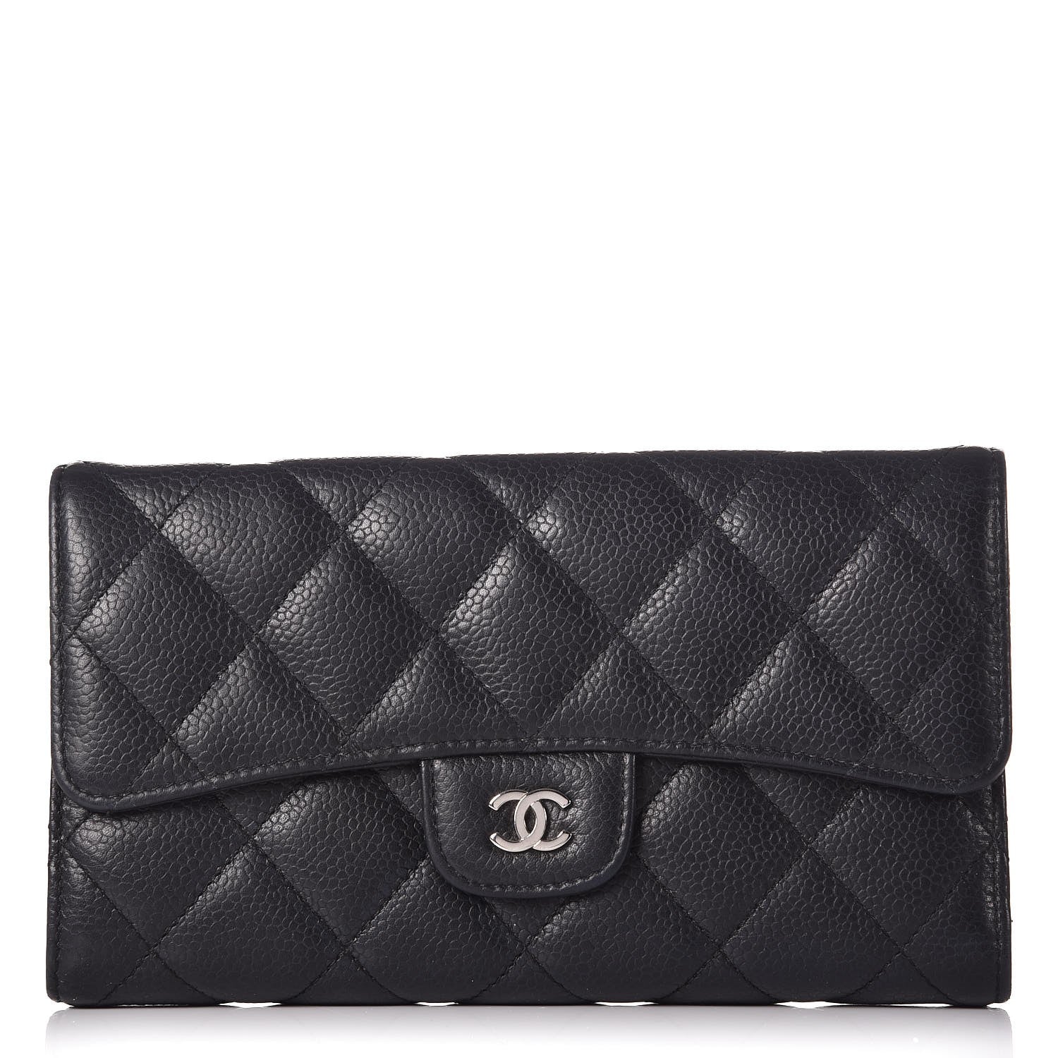Chanel Caviar Quilted Large Flap Wallet Black 1 of 9