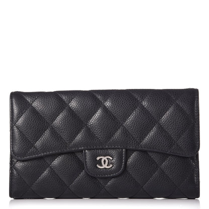 Chanel Caviar Quilted Large Flap Wallet Black 1 of 9