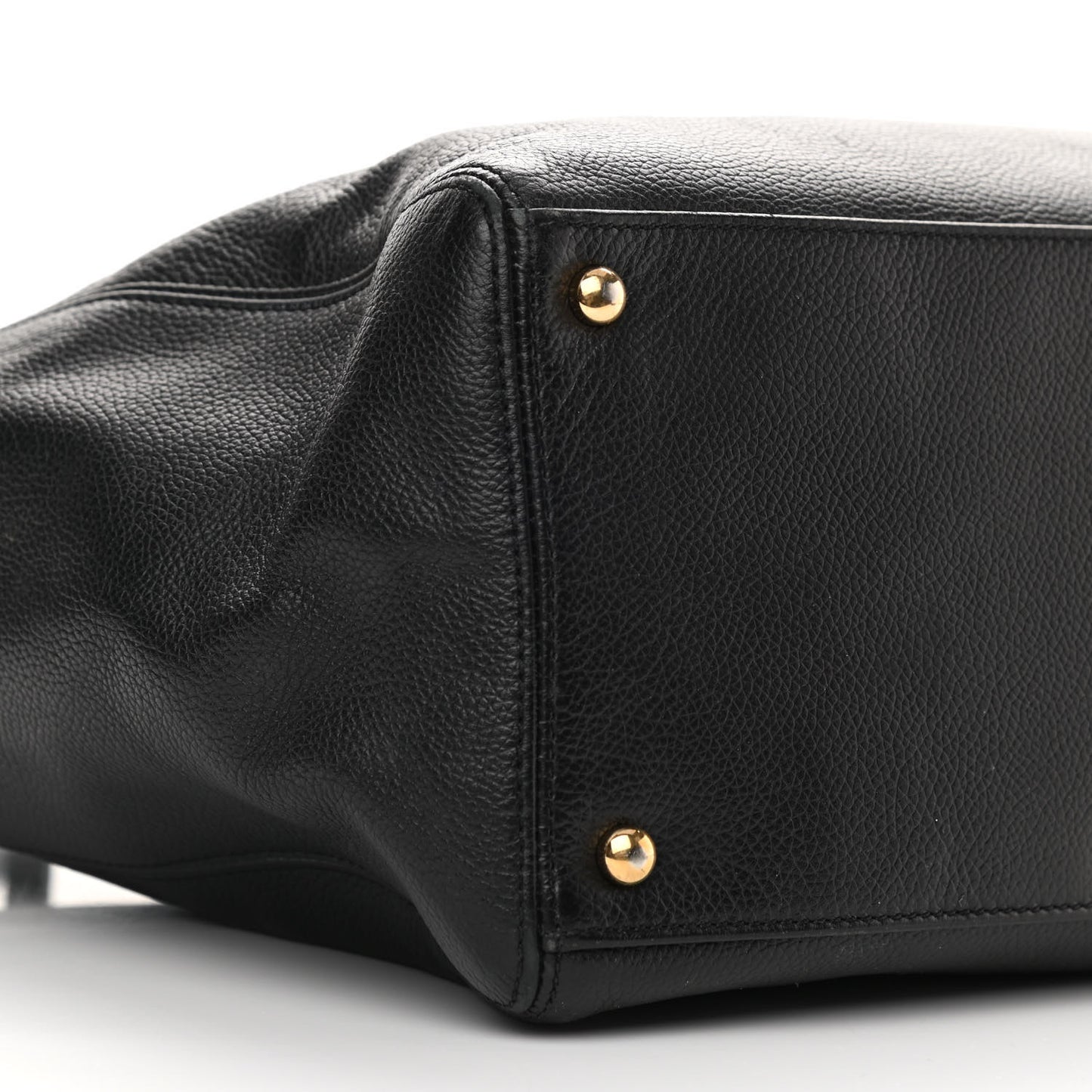 Calfskin Cerf Executive Shopper Tote Black