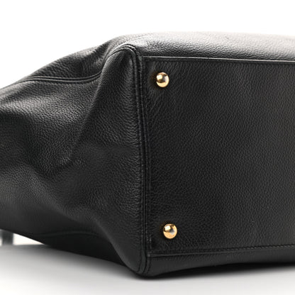 Chanel Calfskin Cerf Executive Shopper Tote Black 9 of 13