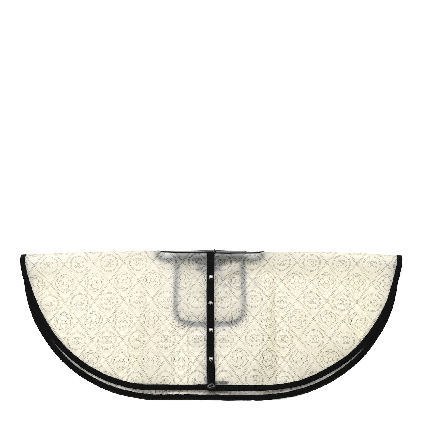 PVC Calfskin Coco Bag Raincoat White Black