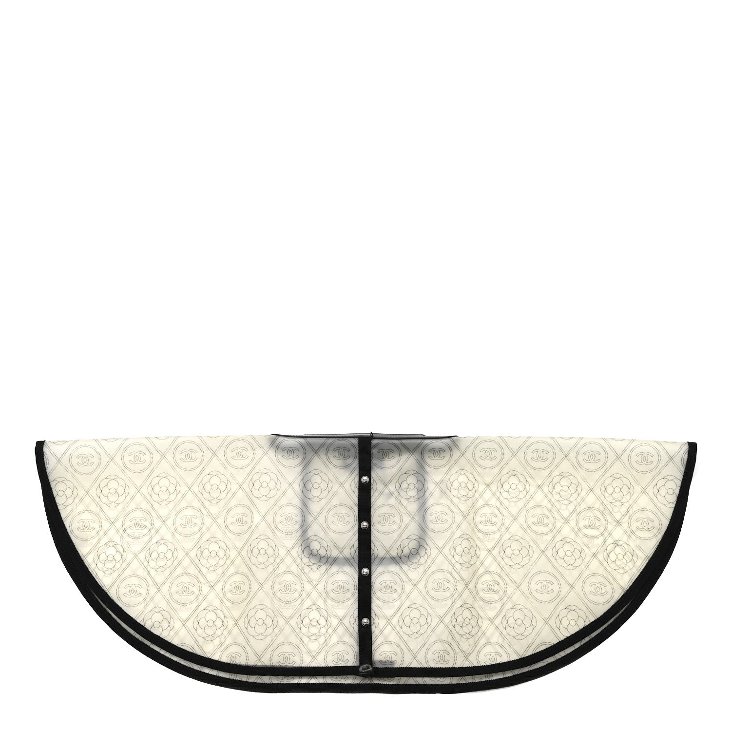 Chanel PVC Calfskin Coco Bag Raincoat White Black 1 of 6