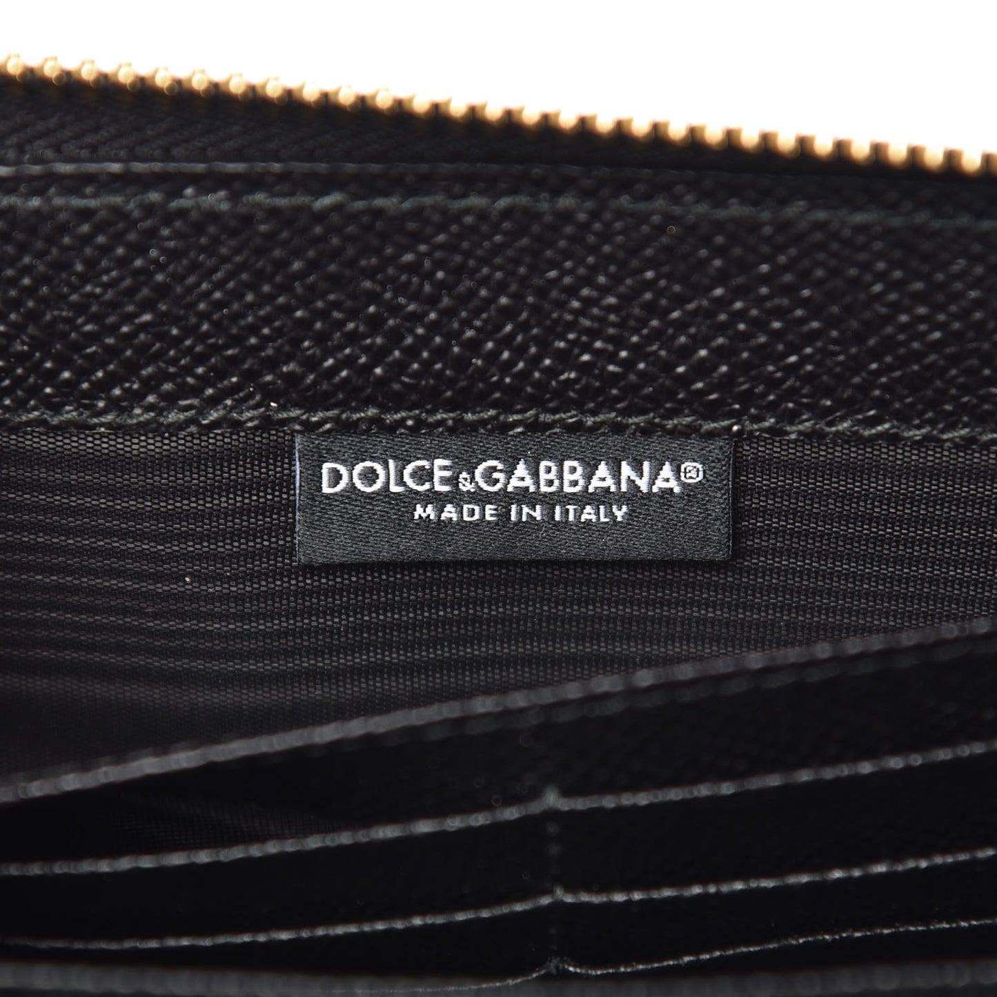 Dauphine Striped Zip Around Wallet Black