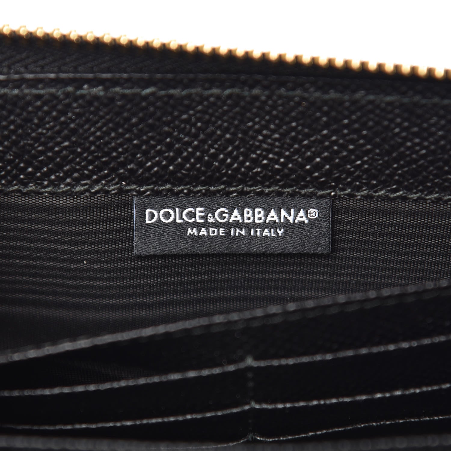 Dolce & Gabbana Dauphine Striped Zip Around Wallet Black 6 of 10