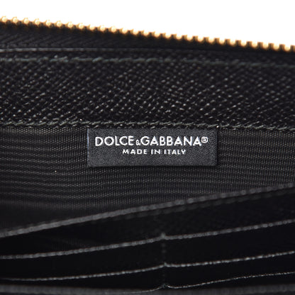 Dolce & Gabbana Dauphine Striped Zip Around Wallet Black 6 of 10