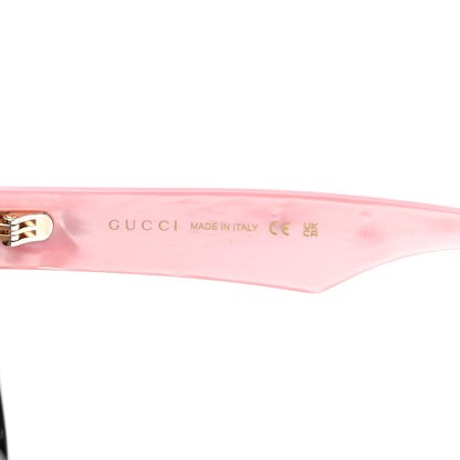 Gucci Rectangle 52mm Frame Sunglasses GG0998/S Black Pink 5 of 6