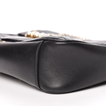 Gucci Calfskin Matelasse Studded Medium Pearly GG Marmont Shoulder Bag Black 9 of 15