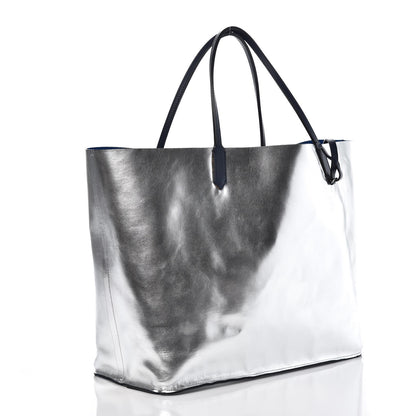 Givenchy Metallic Calfskin Suede Ombre Large Reversible Antigona Tote Blue Silver 6 of 15