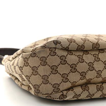 Gucci Monogram Medium New Ladies Web Hobo Dark Brown 9 of 11