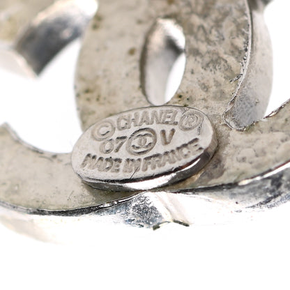 Chanel Crystal Mini Timeless CC Earrings Silver 4 of 4