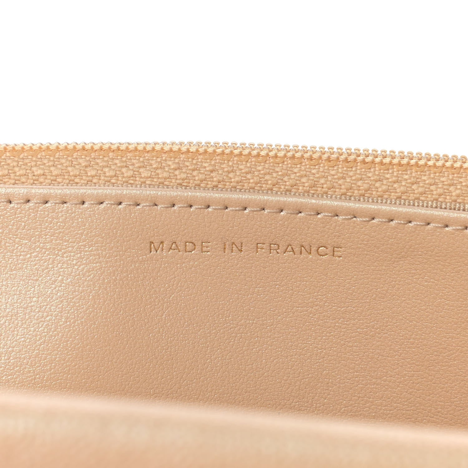 Chanel Iridescent Caviar Quilted Wallet On Chain WOC Beige 7 of 10