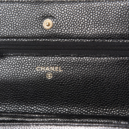 Chanel Caviar Quilted Wallet On Chain WOC Black 6 of 15