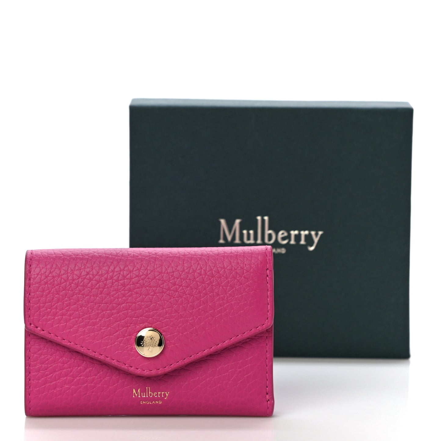 Heavy Grain Folded Multi Card Case Wallet Pink