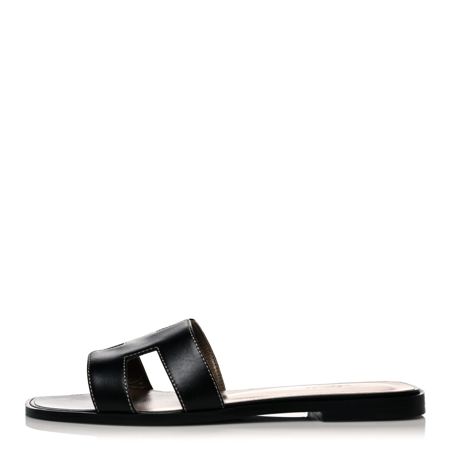 Box Calfskin Oran Sandals 39 Black