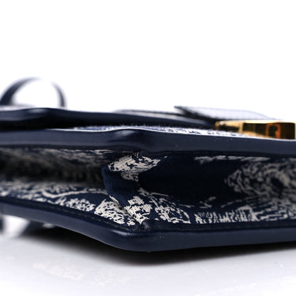 Christian Dior Toile de Jouy Reverse Jacquard 30 Montaigne Flap Bag Blue 7 of 9