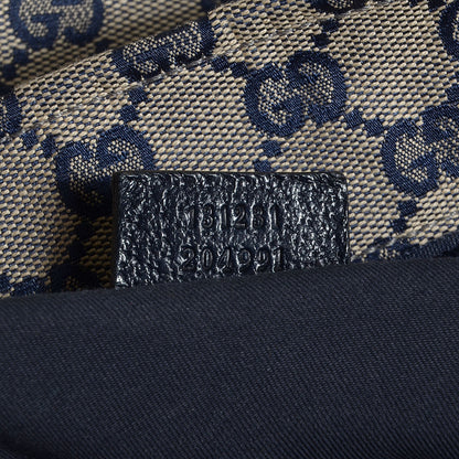 Gucci GG Monogram Large Web Handle Bucket Tote Navy 7 of 7