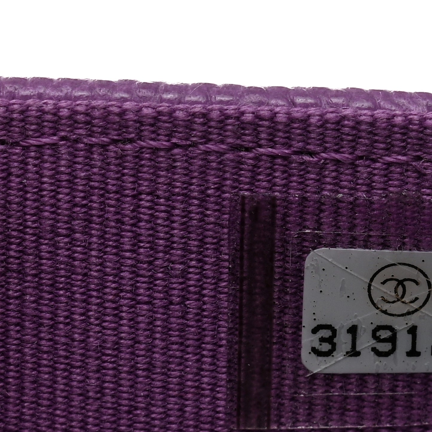 Caviar Quilted Flap Card Holder Wallet Purple