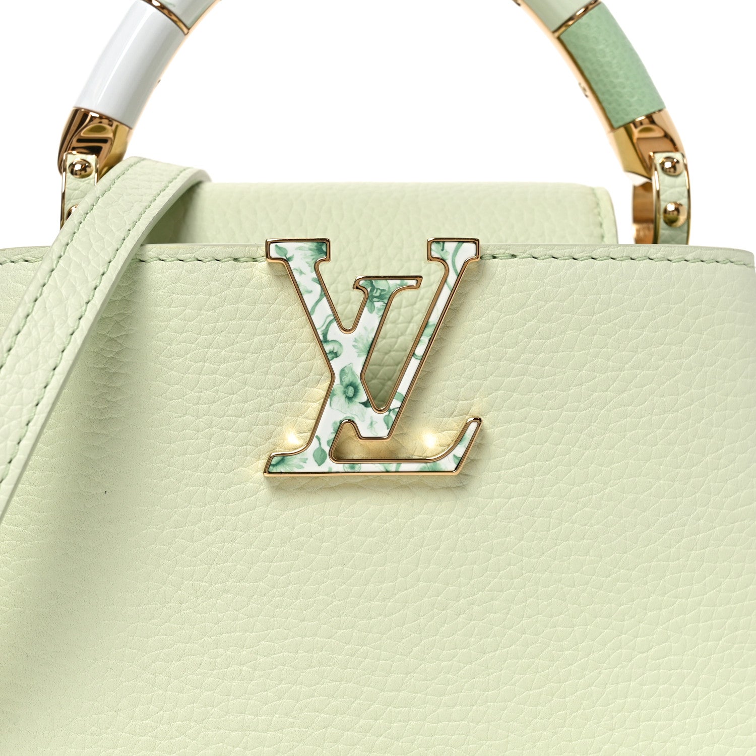 Louis Vuitton Taurillon Karung Mini Capucines Vert D'eau Green 6 of 8