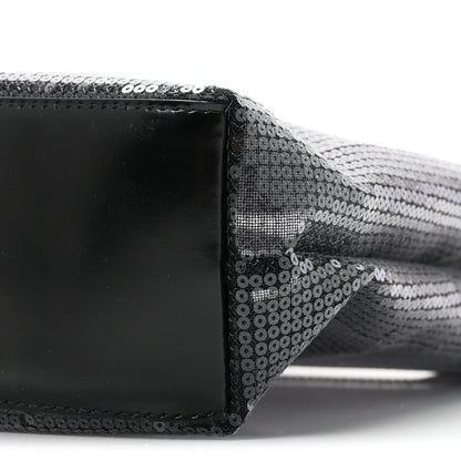 Prada Sequin Rete Paillettes Small Tote Bag Black 11 of 11