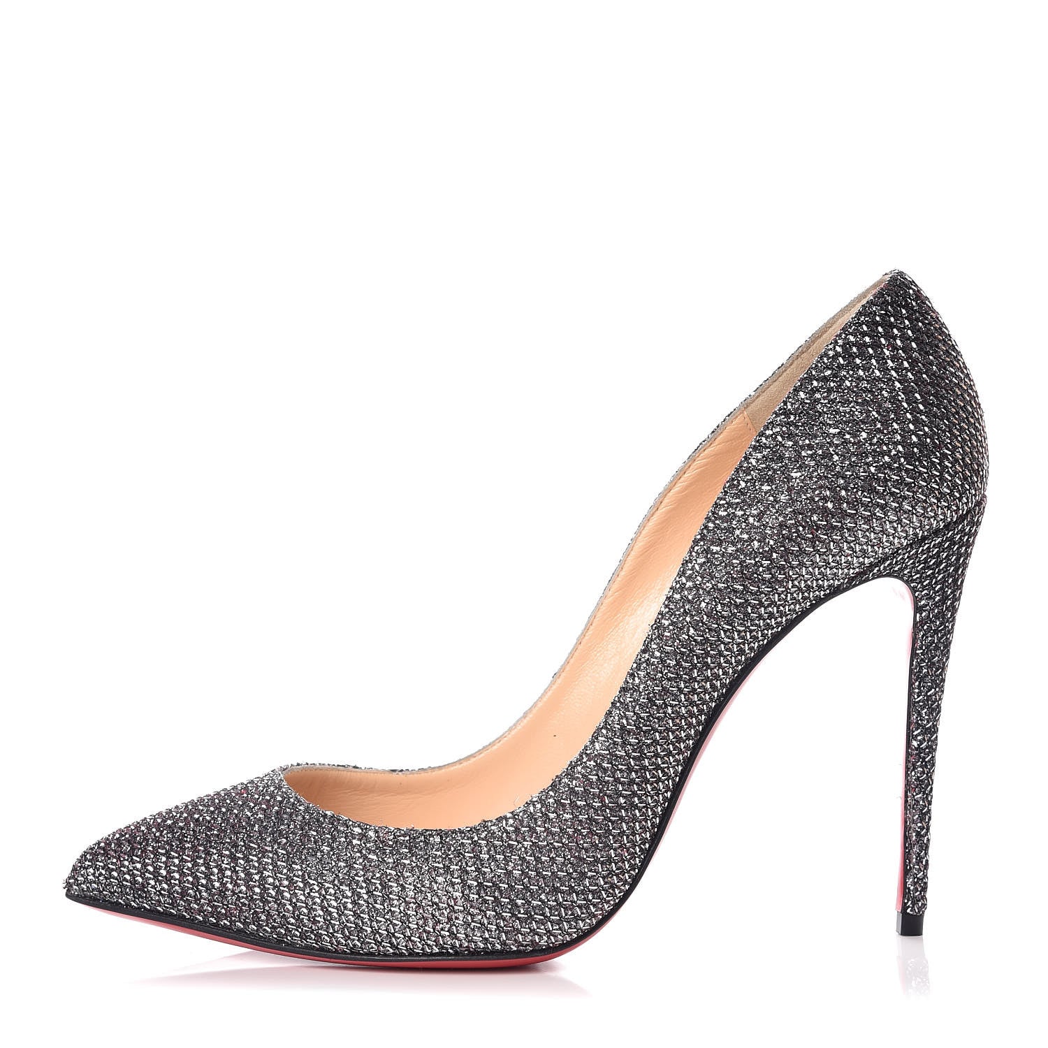 Christian Louboutin Glitter Diams Pigalle Follies 100 Pumps 39.5 Antic Silver 1 of 10