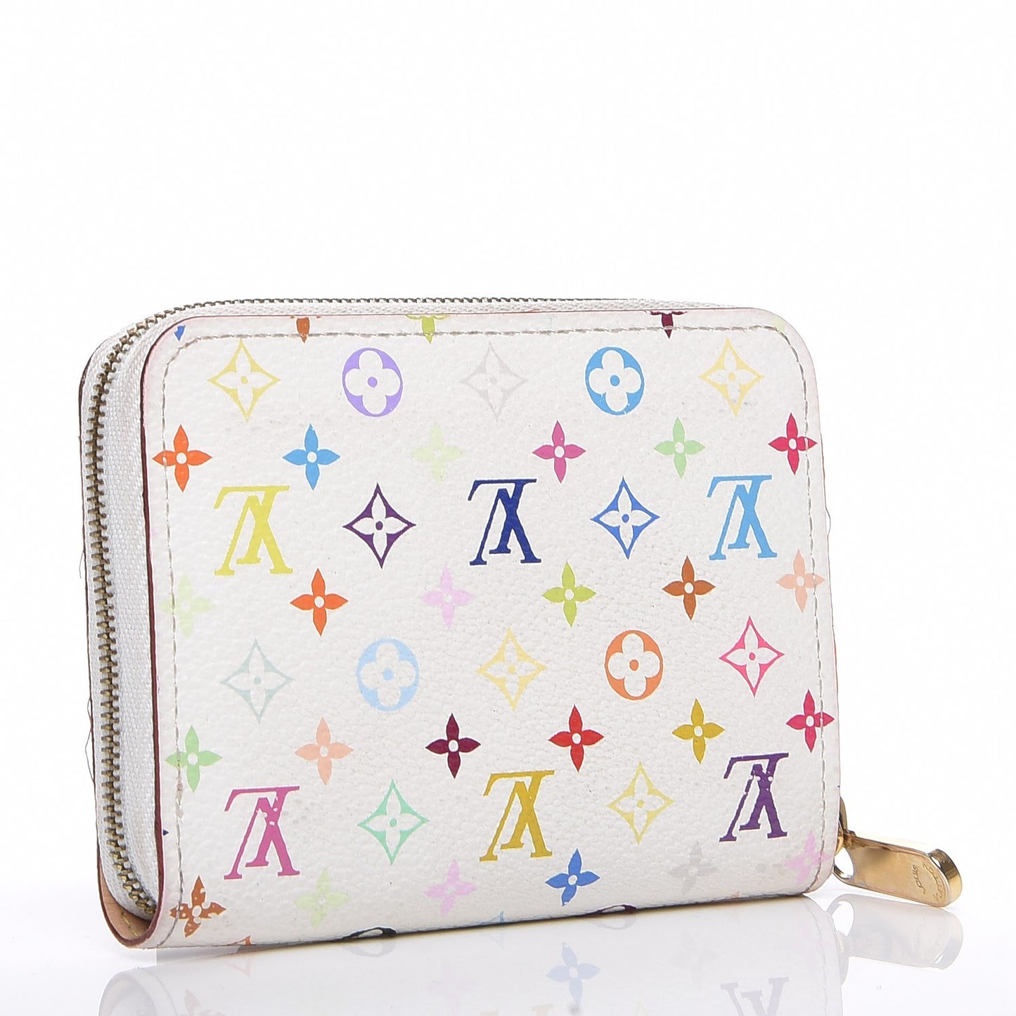 Monogram Multicolor Zippy Coin Purse White