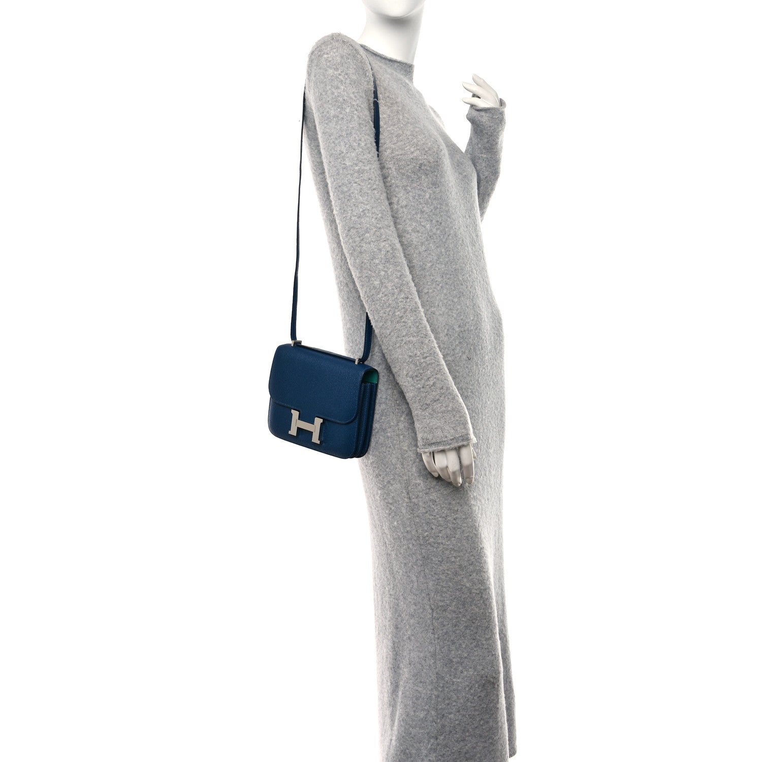 Hermes Chevre Mysore Verso Constance 18 Deep Bleu Vert Verone 2 of 16