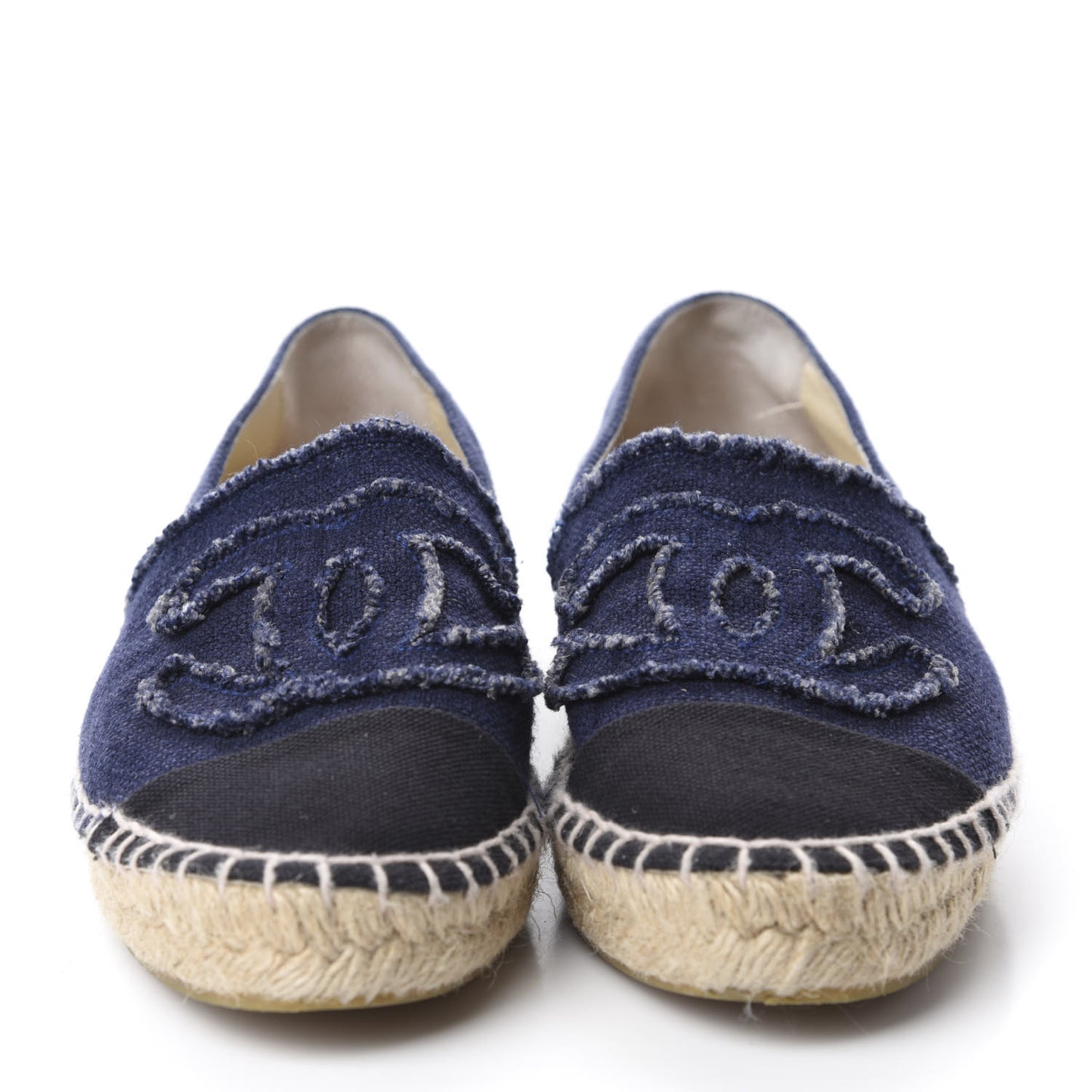Denim Toile CC Espadrilles 38 Navy Black