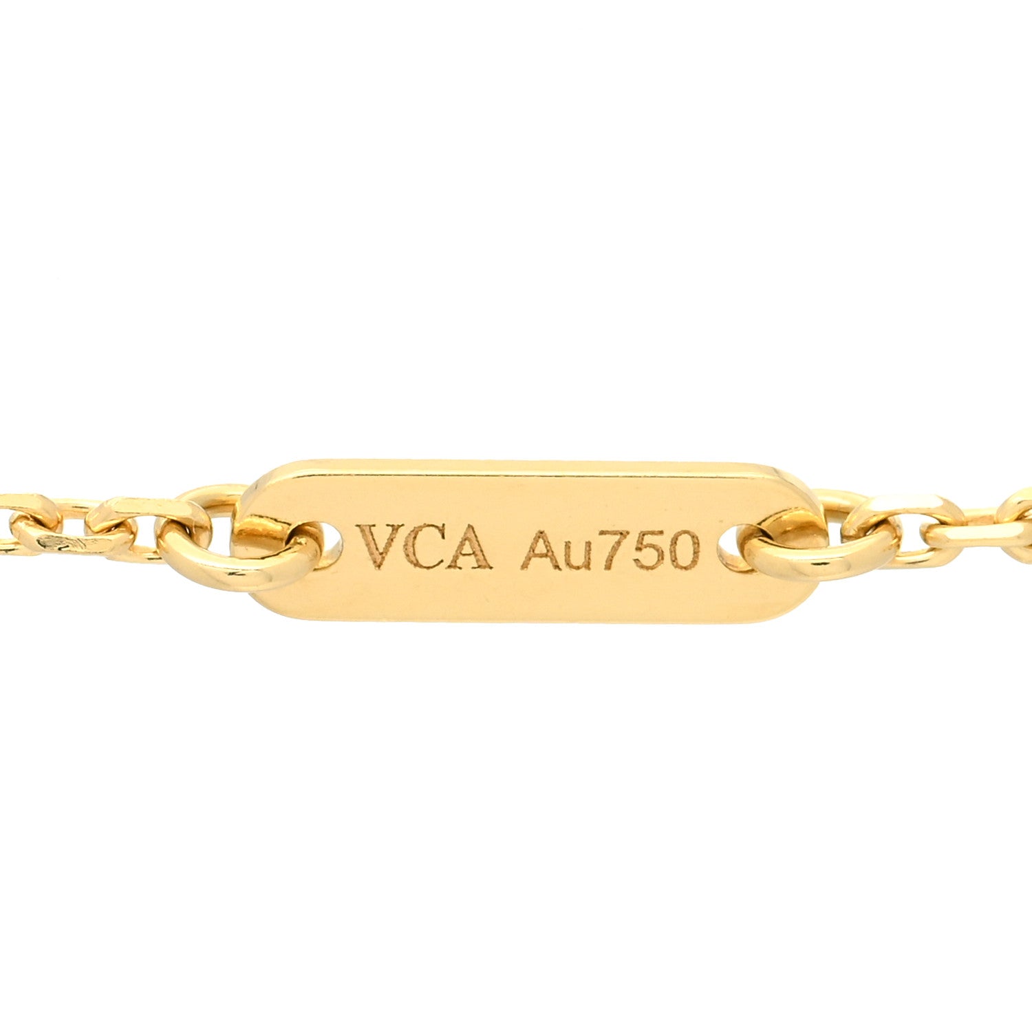 Van Cleef & Arpels 18K Yellow Gold Mother of Pearl Sweet Alhambra Butterfly Pendant Necklace 5 of 5