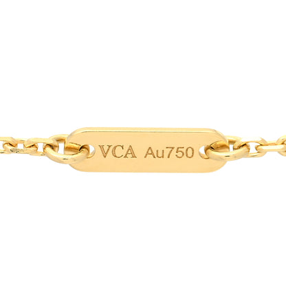 Van Cleef & Arpels 18K Yellow Gold Mother of Pearl Sweet Alhambra Butterfly Pendant Necklace 5 of 5
